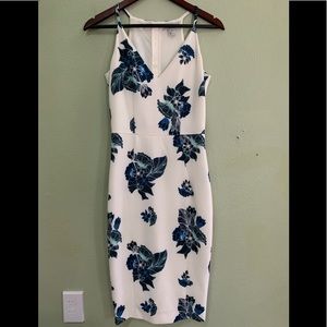EUC H&M floral midi dress sz 4